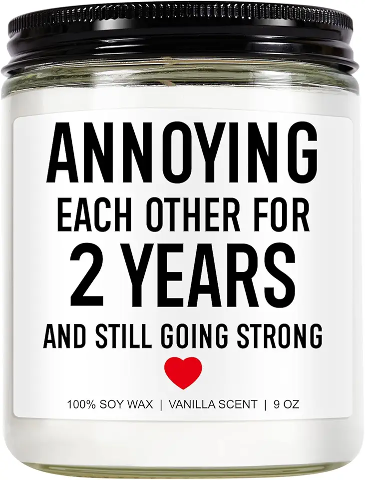 Vela de 2 anos, aniversário de 2 anos, presentes para ele, ela, namorado, namorada, 2º aniversário de algodão, presentes para casal, 2º aniversário de casamento, presentes para esposa, marido,