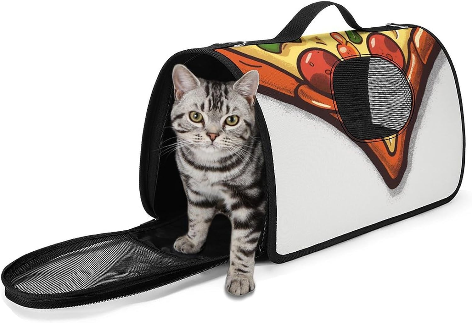 Pet Handbags, I Love Pizza Heart Printed Pet Handbags,folding Pet Bags,new Pet Handbags,universal Pet Handbags, 45X26X23.5cm