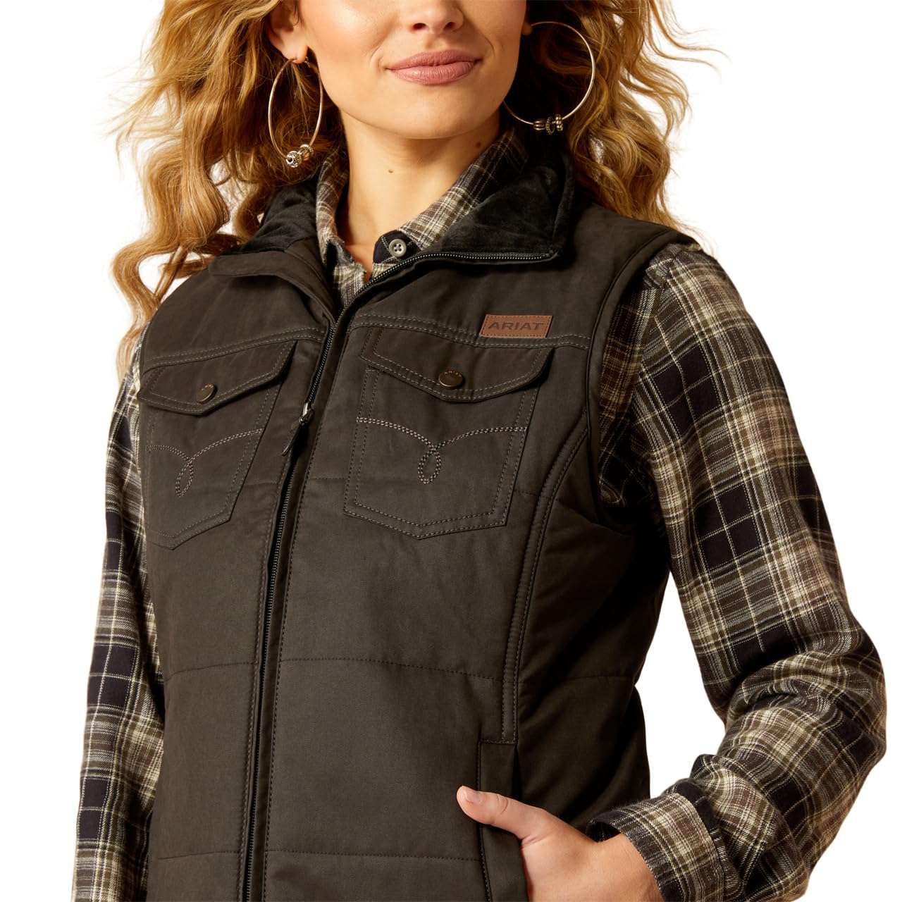 Ariat (WSL - Gilet trapuntato da donna Grizzly Banyan Bark