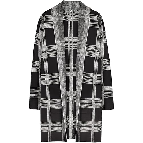 RITERA Plus Size Cardigan Sweaters for Women Long Sleeve Open Front Lapel Collar Jacket Pocket Winter Coatigan XL-5XL