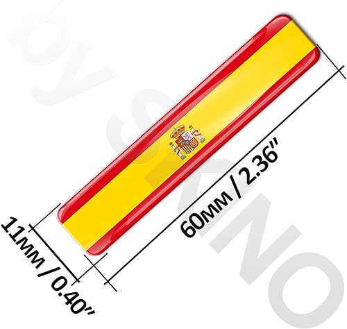 Miniatura 2 de 2 x 3D Domed Silicone Stickers Decals Spain National Spanish Flag Car Motorcycle Helmet F 21