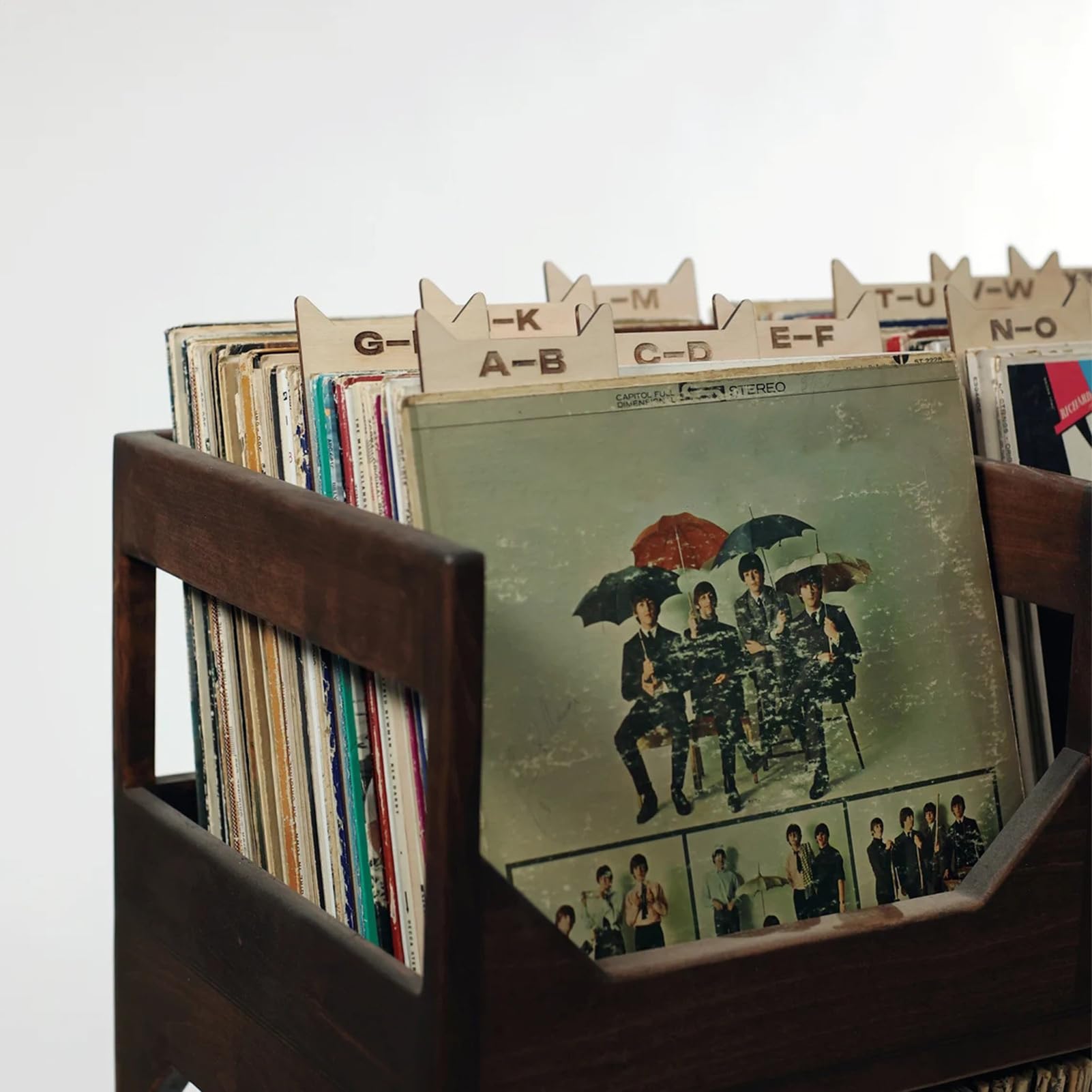 Salva divisori - Tabs di , organizzatore in vinile | Separatore di dischi | in legno, selezionatore di file verticale orizzontale per il di archiviazione 'armadio della libreria Med