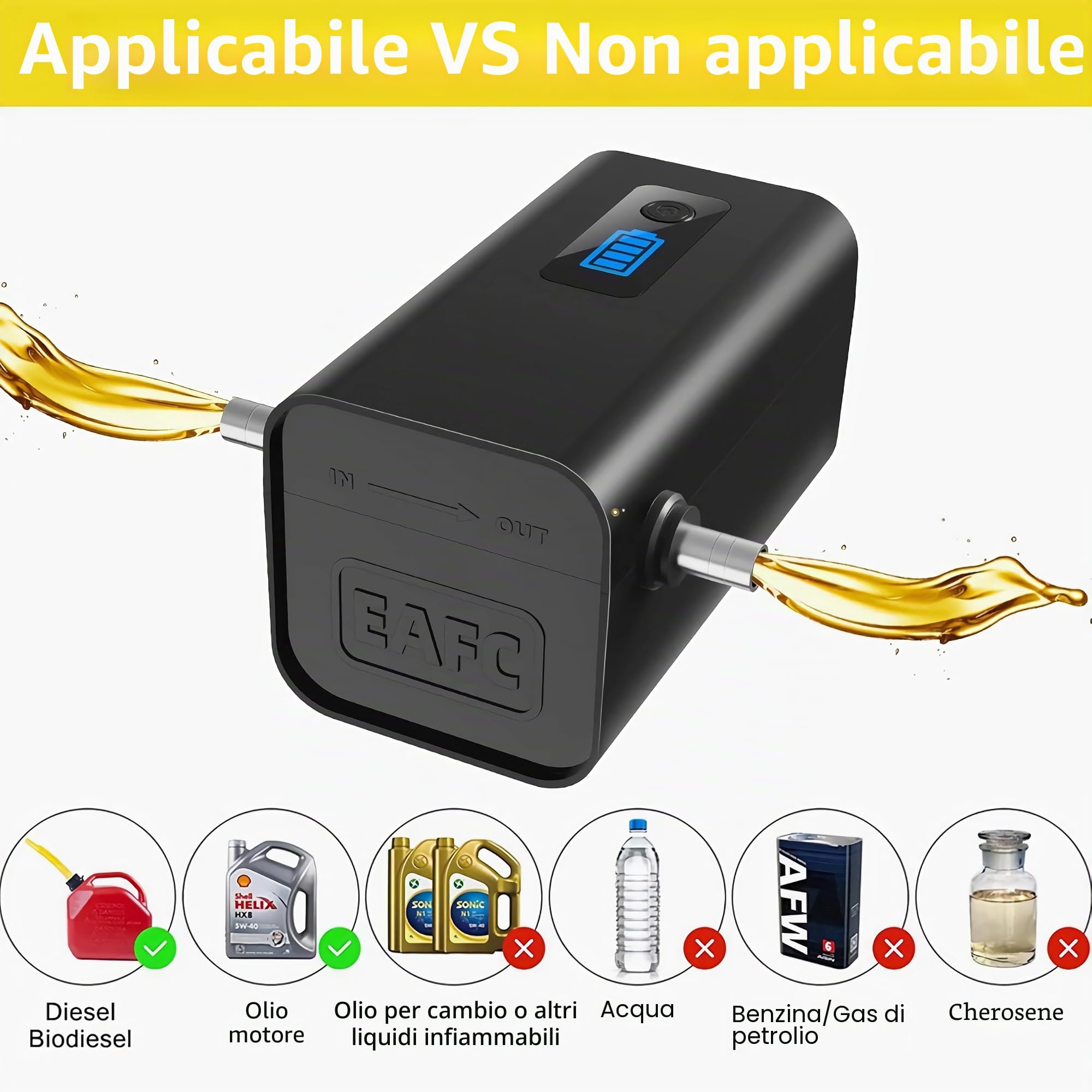Pompa Estrattore Olio, Pompa di Trasferimento Dell'Olio Elettrica dell'automobile 12v 60w Pompa Dell'Estrattore Dell'Olio,Elettrica Pompa Estrattore per Automobile, Motorbike, Trattori, Camion