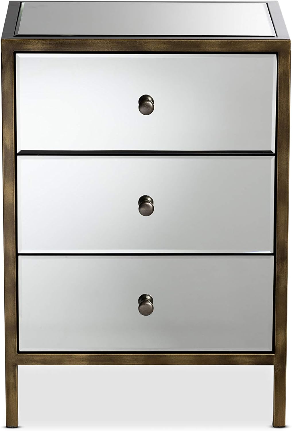 Baxton Studio Nightstands, Silver