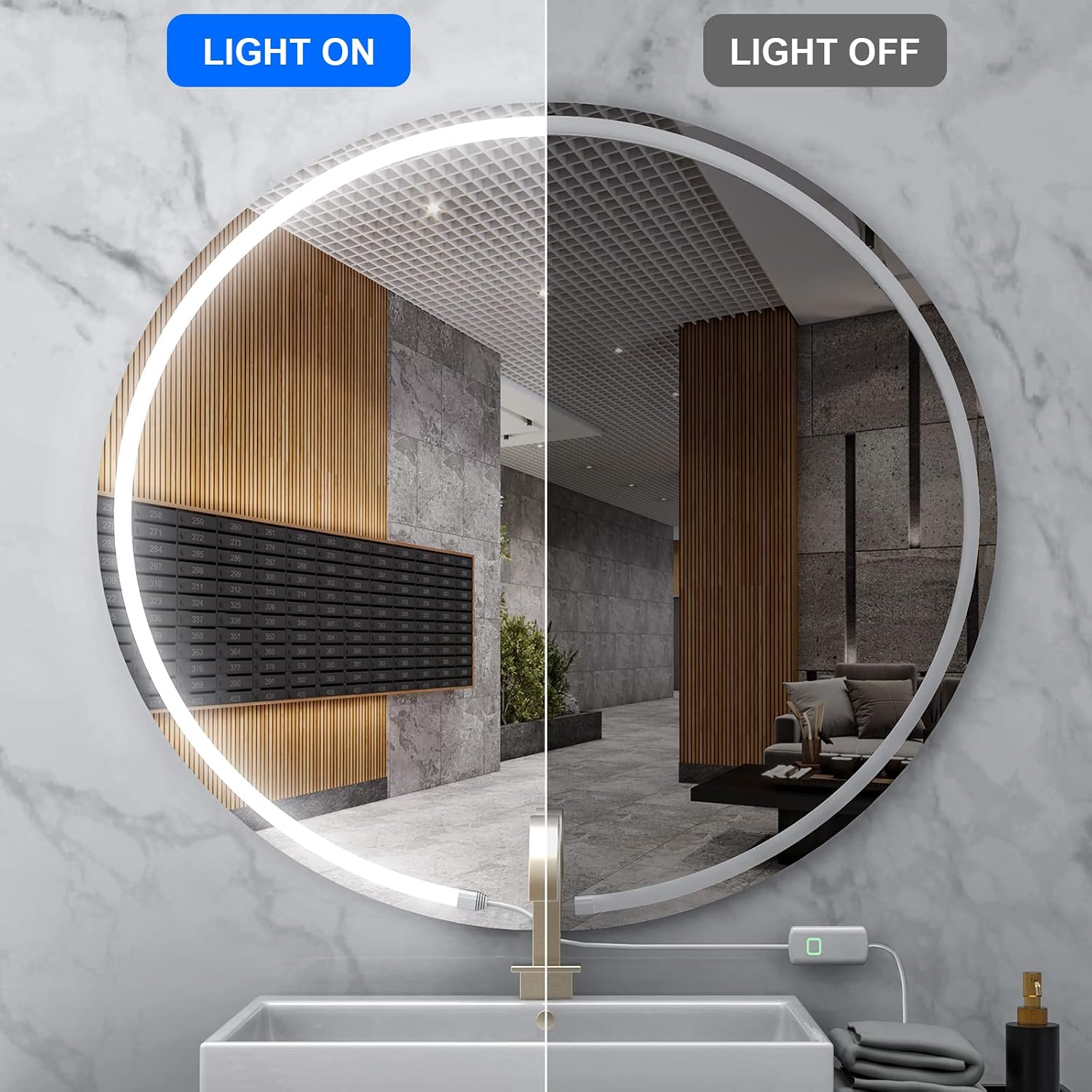 MY BEAUTY LIGHT LED Vanity Lights Strip for Mirror, 6000K Bright Daylight White Vanity Mirror Lights, 3.28FT Dimmable Makeup Light, ELT Approval 24V Stick on Lights for Mirror image 2