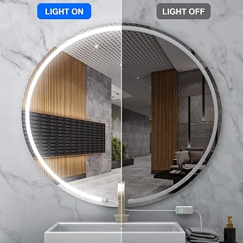 MY BEAUTY LIGHT LED Vanity Lights Strip for Mirror, 6000K Bright Daylight White Vanity Mirror Lights, 3.28FT Dimmable Makeup Light, ELT Approval 24V Stick on Lights for Mirror
