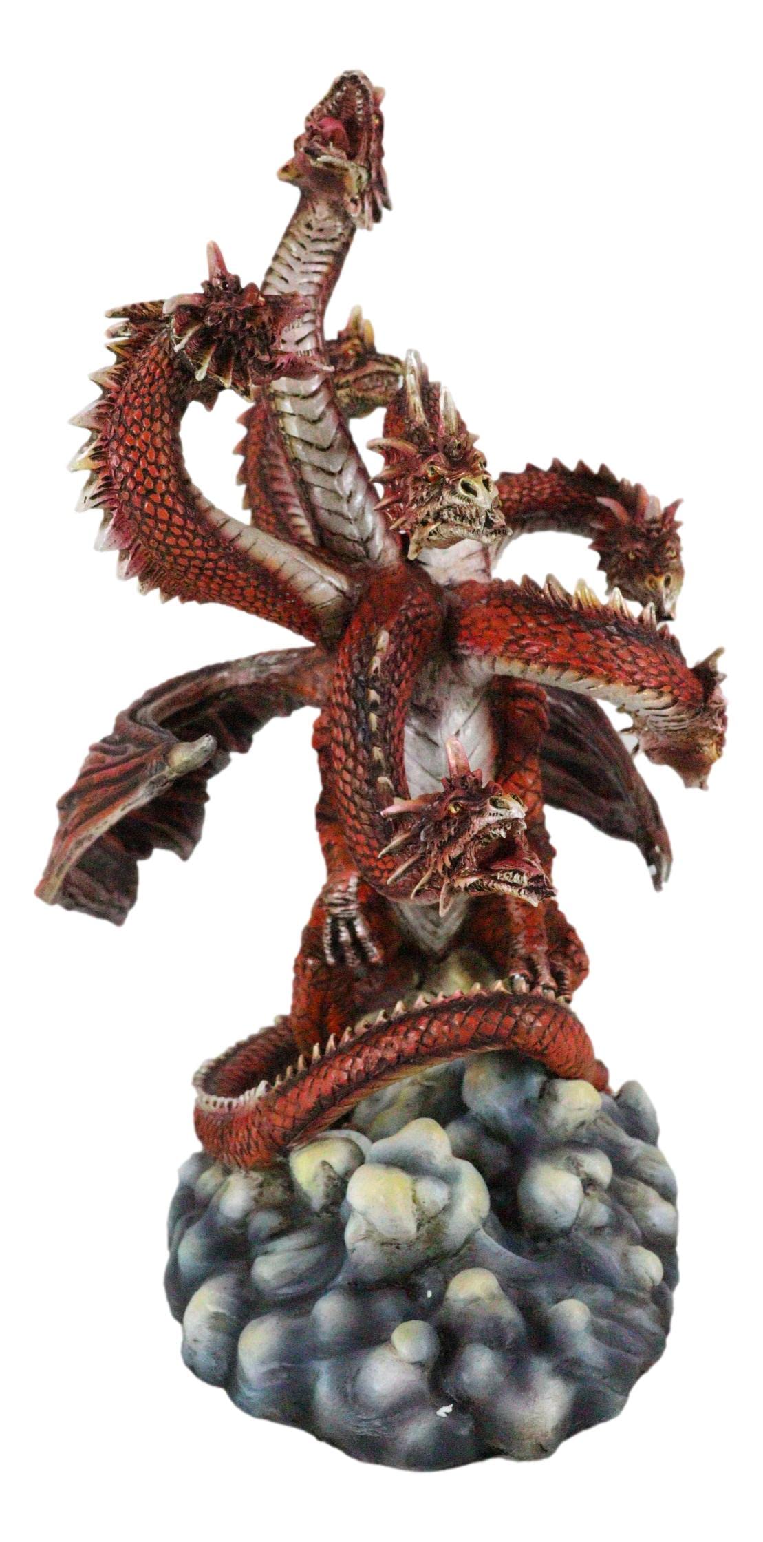 Amazon.co.jp: Ebros ギフト レッド 7頭の火山 ハイドラ ドラゴン 轟き