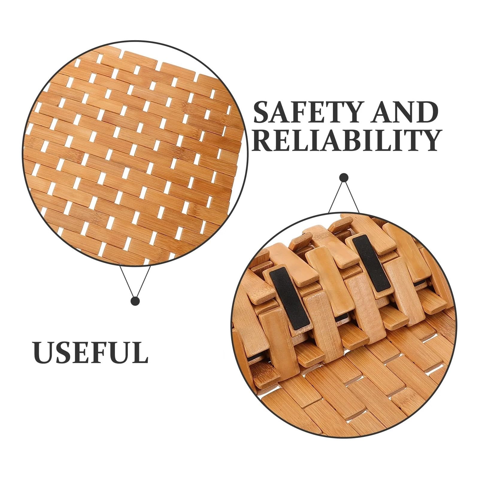 Alfombrilla de baño de Madera Alfombra de baño Piso Ducha Antideslizante | For bañera, baño, caja fuerte, antideslizante, decorativa, oficina en casa
