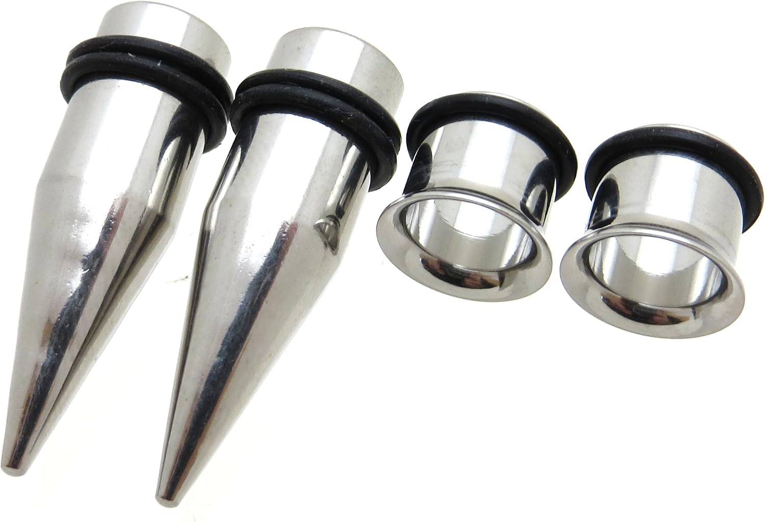 Modern Elements Stainless Steel Ear Stretching Taper and Tunnel Starter Kit - 36 Piece Set 14G to 00G Gauge