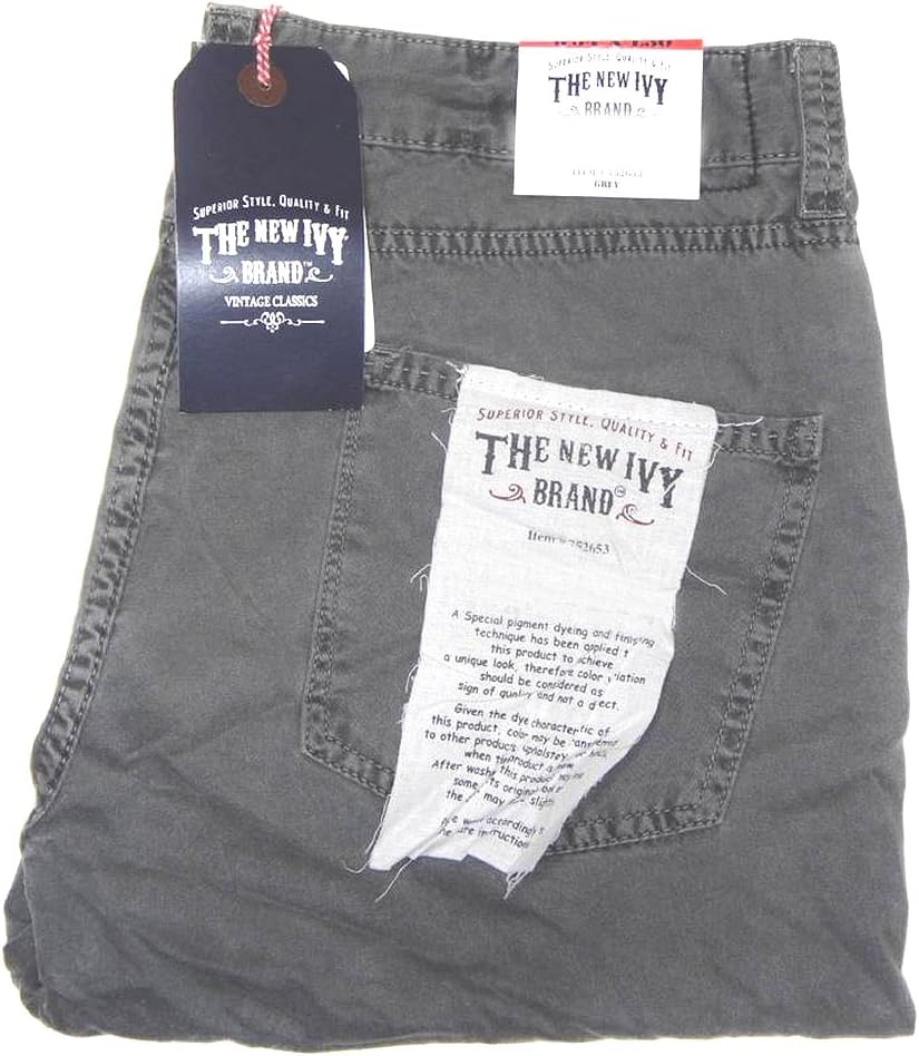 Brand Vintage Classics 5 Pocket Pants (34x30, Grey)