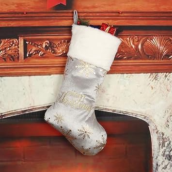 Personalized Christmas Bronzing Stocking Christmas Stocking Embroidered Stocking Custom Unique Gift Idea Family Christmas Tree Decor Merry Christmas Stocking Gift