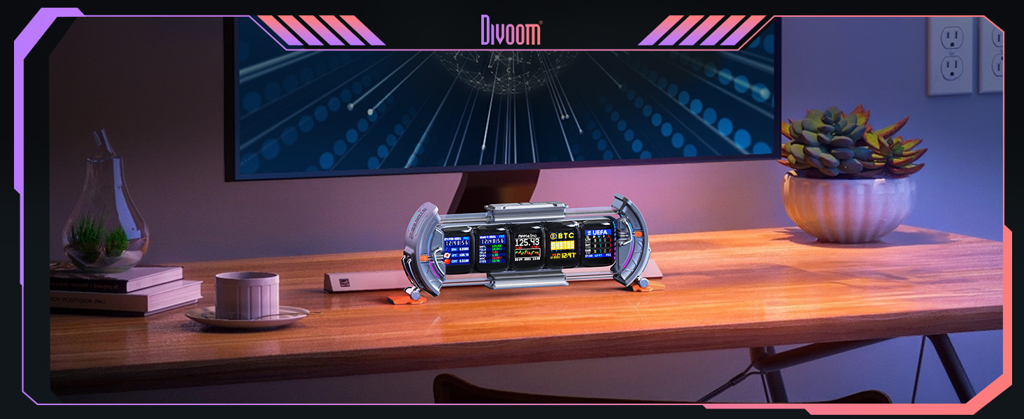 Amazon.co.jp: Divoom Times Gate 5Wayデジクロック スチームパンク風