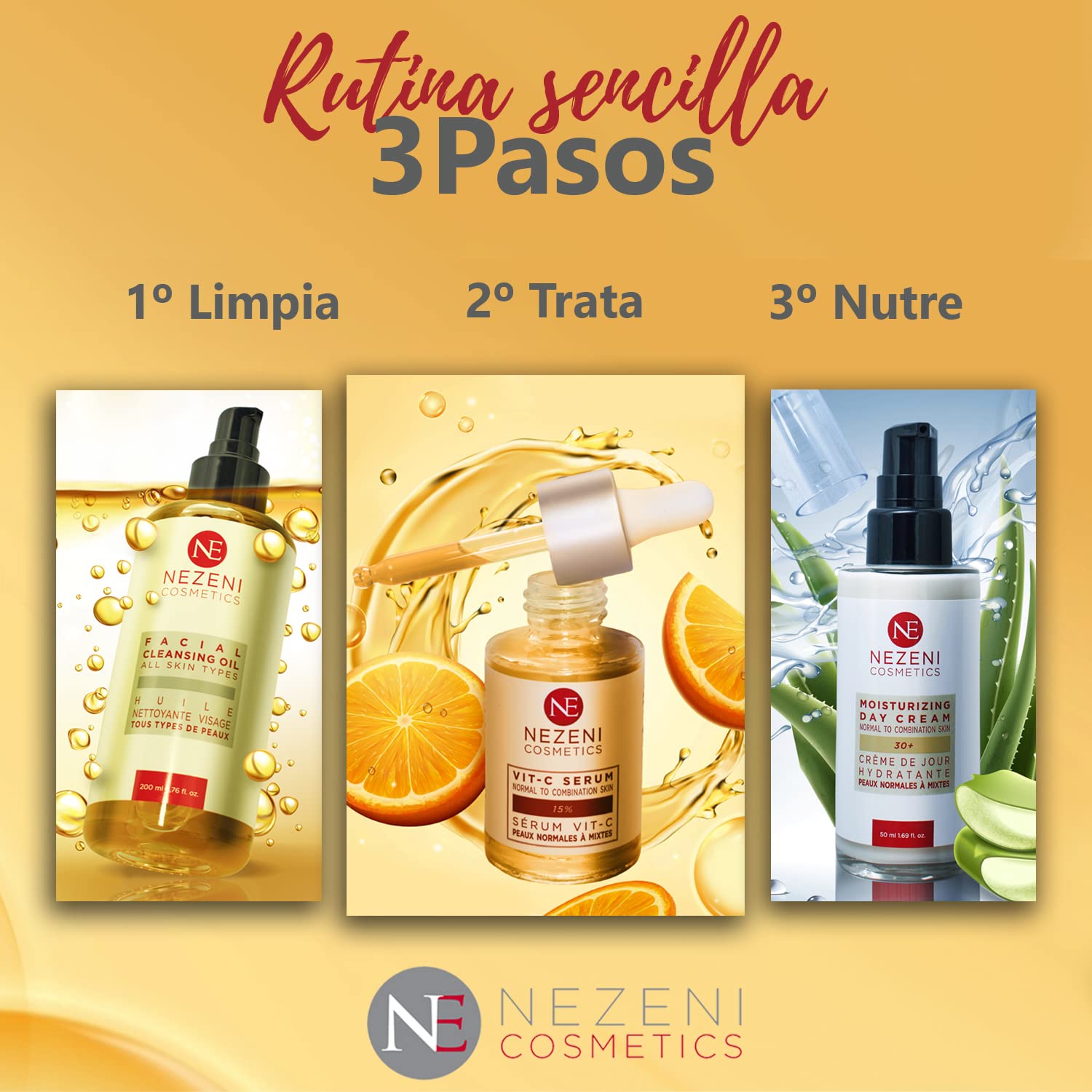 Serum VITAMINA C 15% + 10% Niacinamida + Ácido Hialurónico – 7 principios activos - BAJO CONSERVANTES 2 años caducidad cerrado