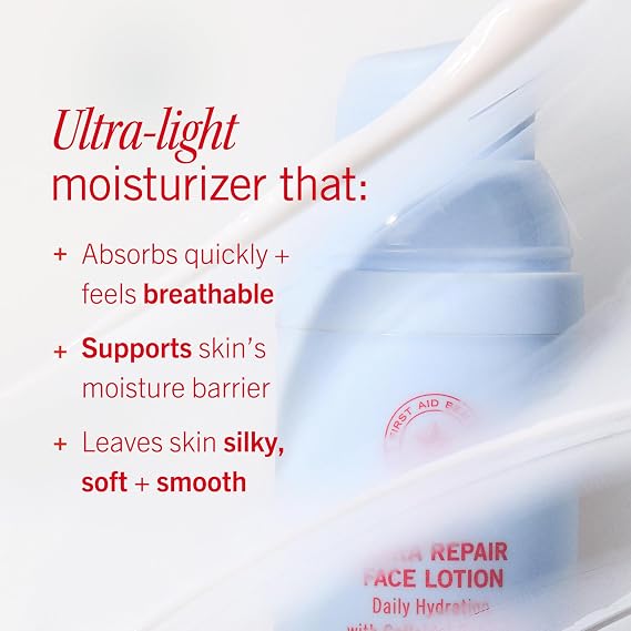 First Aid Beauty - Ultra Repair Face Moisturizer, Soothing Face Colloidal Oatmeal, Everyday Lightweight Non-Comedogenic Formula Helps Soften Skin with Ceramides and Shea Butter, 1.7 oz