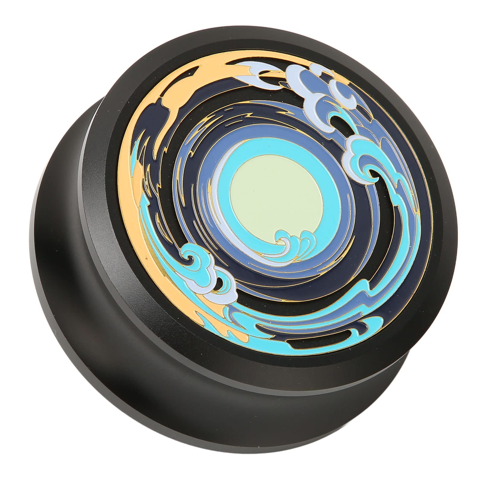 Plattengewicht Klemme Scheibenstabilisierer Plattenspieler Gewichtsklemme 330g Gold mit 2mm Silikon Unterseite für Vibrationsdämpfung Riemen Direktantrieb Phono (BLACK)