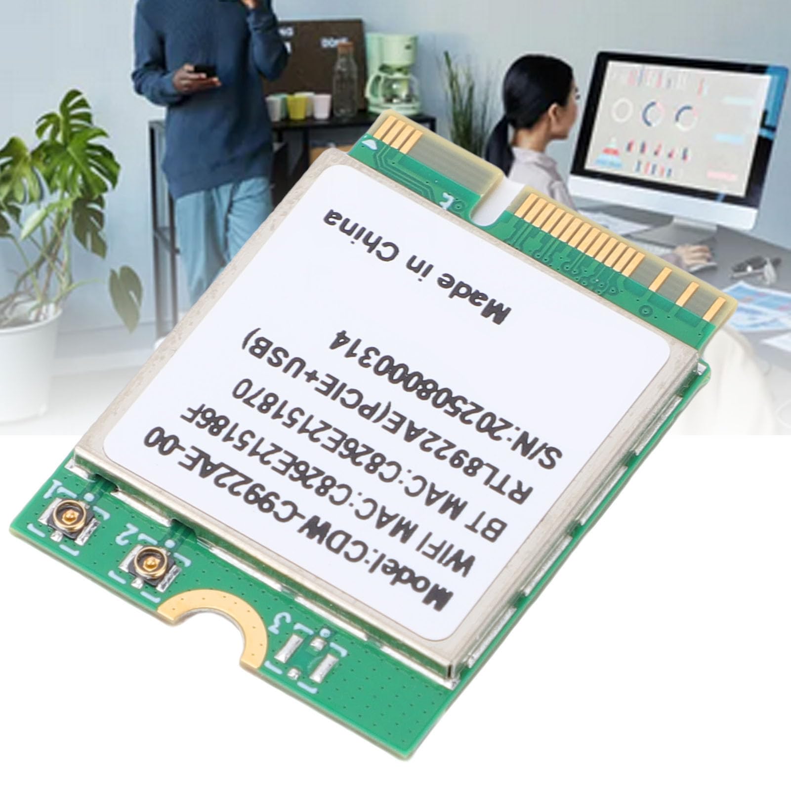 Supporto scheda WiFi 7 per computer desktop 10 11 Scheda di rete wireless a tripla banda M.2 6G 5G 2.4G con doppia antenna incorporata