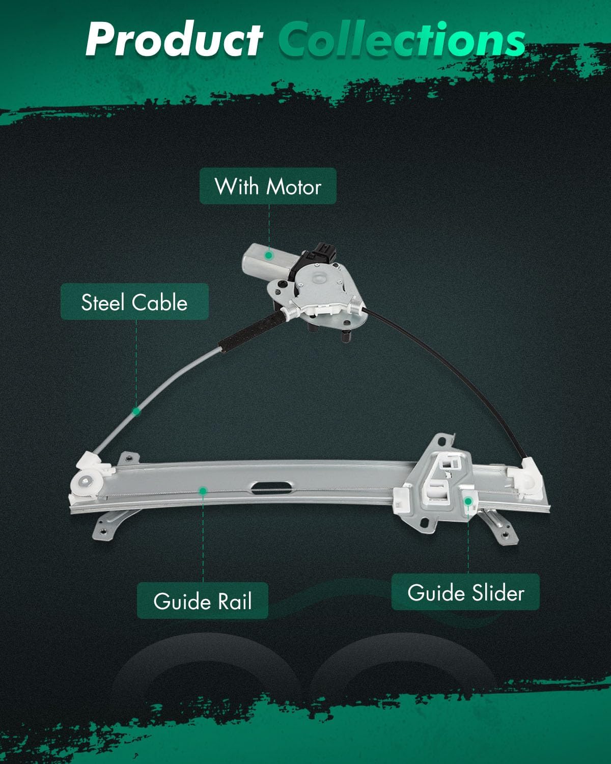 741-305 72210SDNA03 Front Passenger Side Window Regulator W/Motor Compatible for Honda for Accord 2003-2007