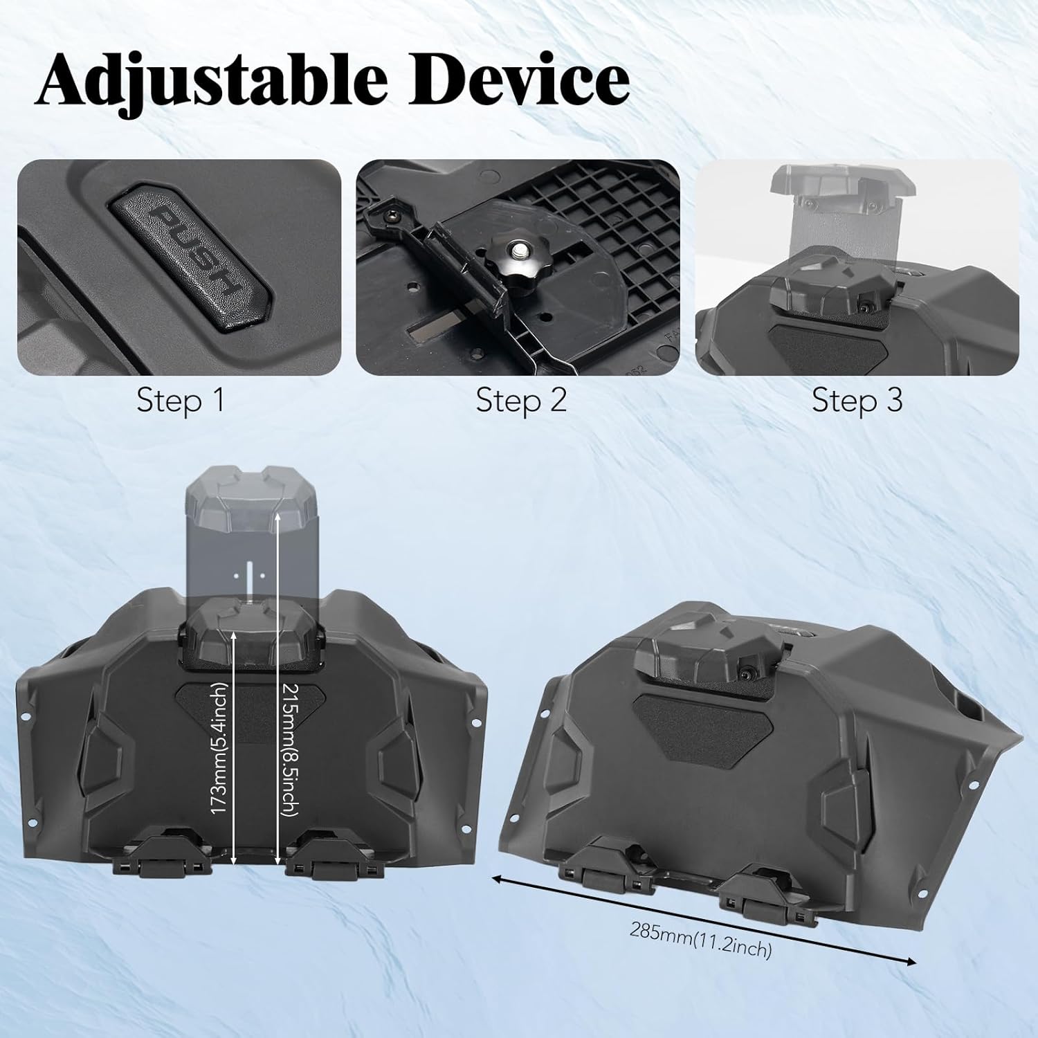 A & UTV PRO Electric Tablet Mount for Yamaha YXZ 1000, with Storage Box Organizer Tray, GPS Phone Ipad Mount Tablet Holder for Yamaha YXZ 1000R / SE/SS/SS SE 2019-2023 Accessories