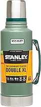 STANLEY Classic Legendary Thermal Flask 1.9L - Keeps 32 Hours Hot Or Cold - Stainless Steel Insulated Bottle - BPA-Free - Dishwasher Safe - Leakproof Lid Serves As A Cup - Hammertone Green