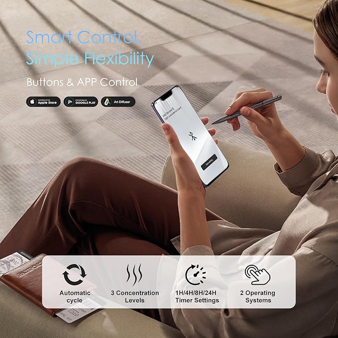 Difusor de Aceites Esenciales Ultrasonico Sin Agua Somniare SP01 Negro miniatura 4