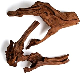 emours Aquarium Driftwood, 2 Pieces, Natural Mopani Style Branches, Low-Tannin & Smooth Edges, Sink Faster After Soak, Tie Moss Easily, for Planted/Shrimp/Betta Tanks (Small (8–12 in / 20–30 cm))