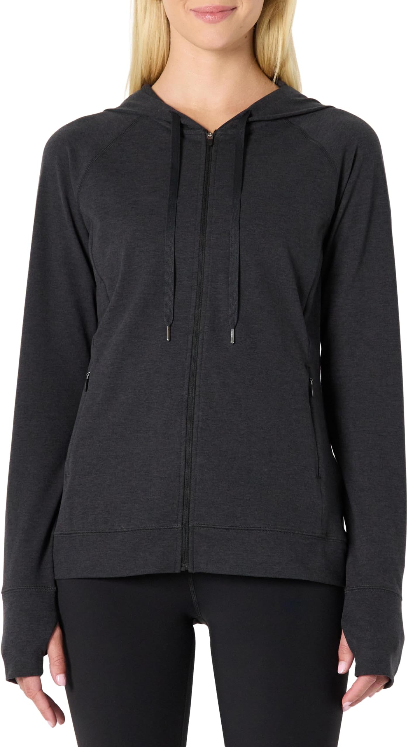 Women's Athletic Soft Performance Lightweight Zip Up Workout Hoodie Jacket