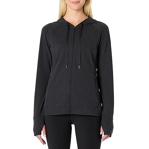 Amazon Essentials Women's Athletic Soft Performance Lightweight Zip Up Workout