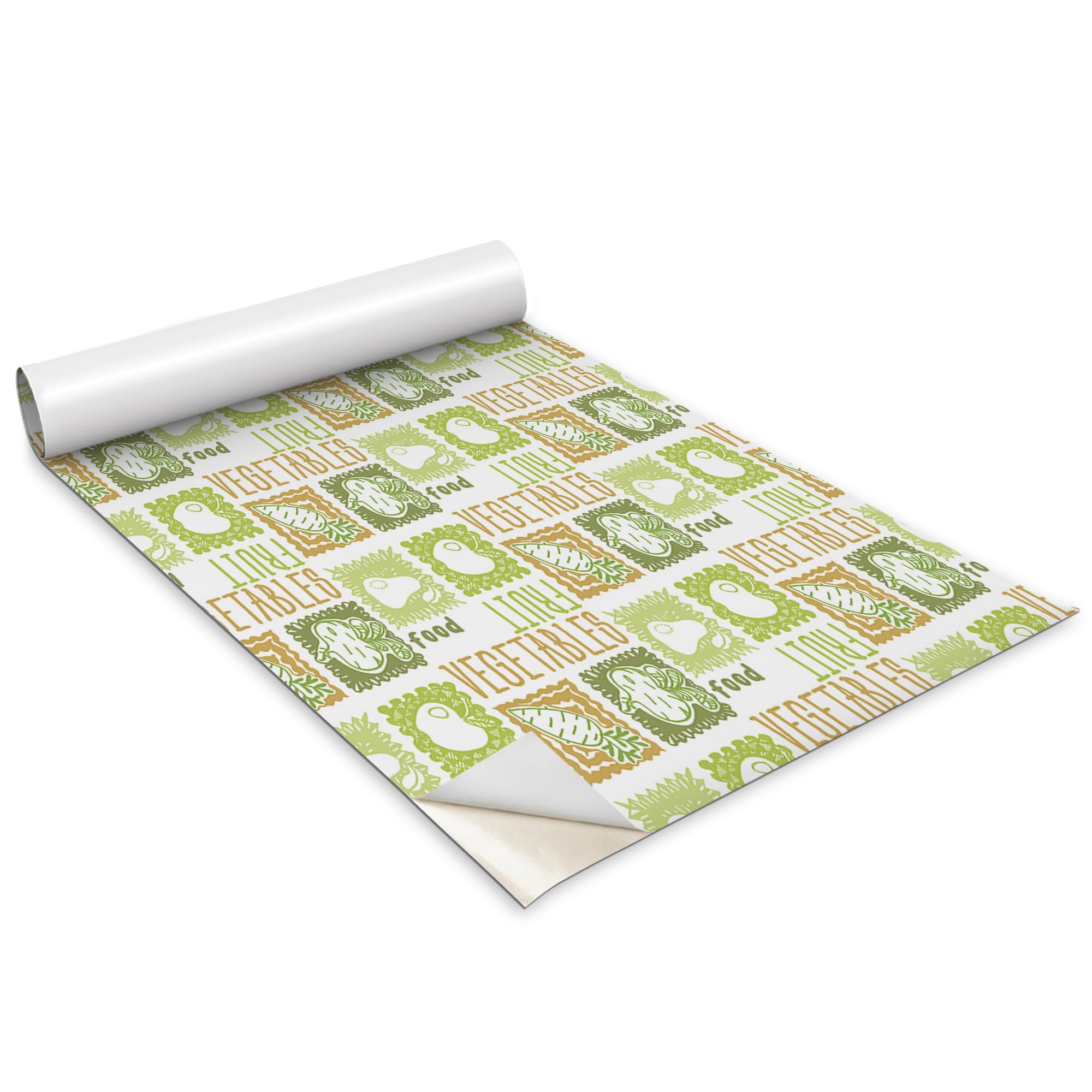 Rouleau papier peint decoratif pour renover meuble abime sticker legumes et fruits cuisine
