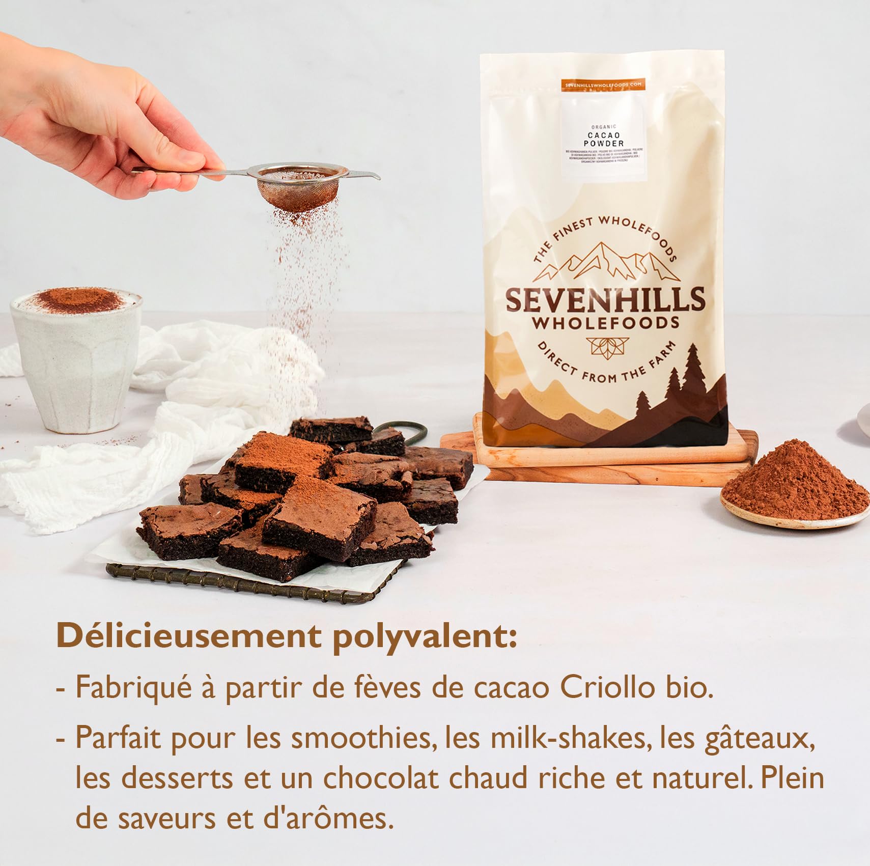 Sevenhills Wholefoods Poudre De Cacao Bio 1.8kg