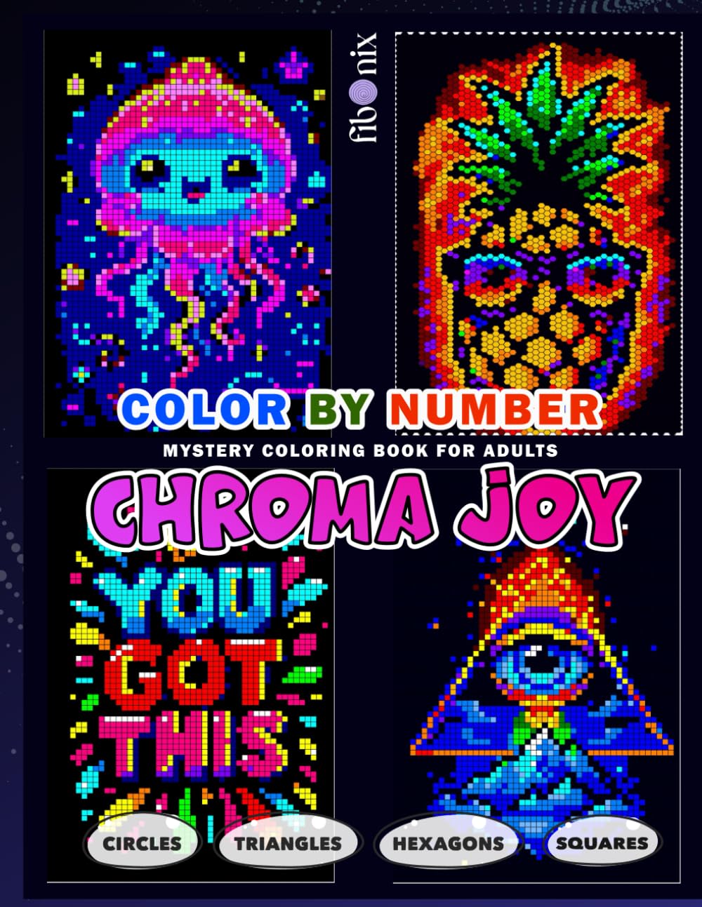 Chroma Joy Color By Number: Mystery Mosaic Pixel Art Coloring for Adults