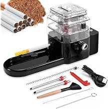 Electric Rolling Machine Set, Cigarette Rolling Machine, Portable Tobacco Injector Can Grind Filled Tobacco, Suitable for Cigarette TubesGrey, One-Size