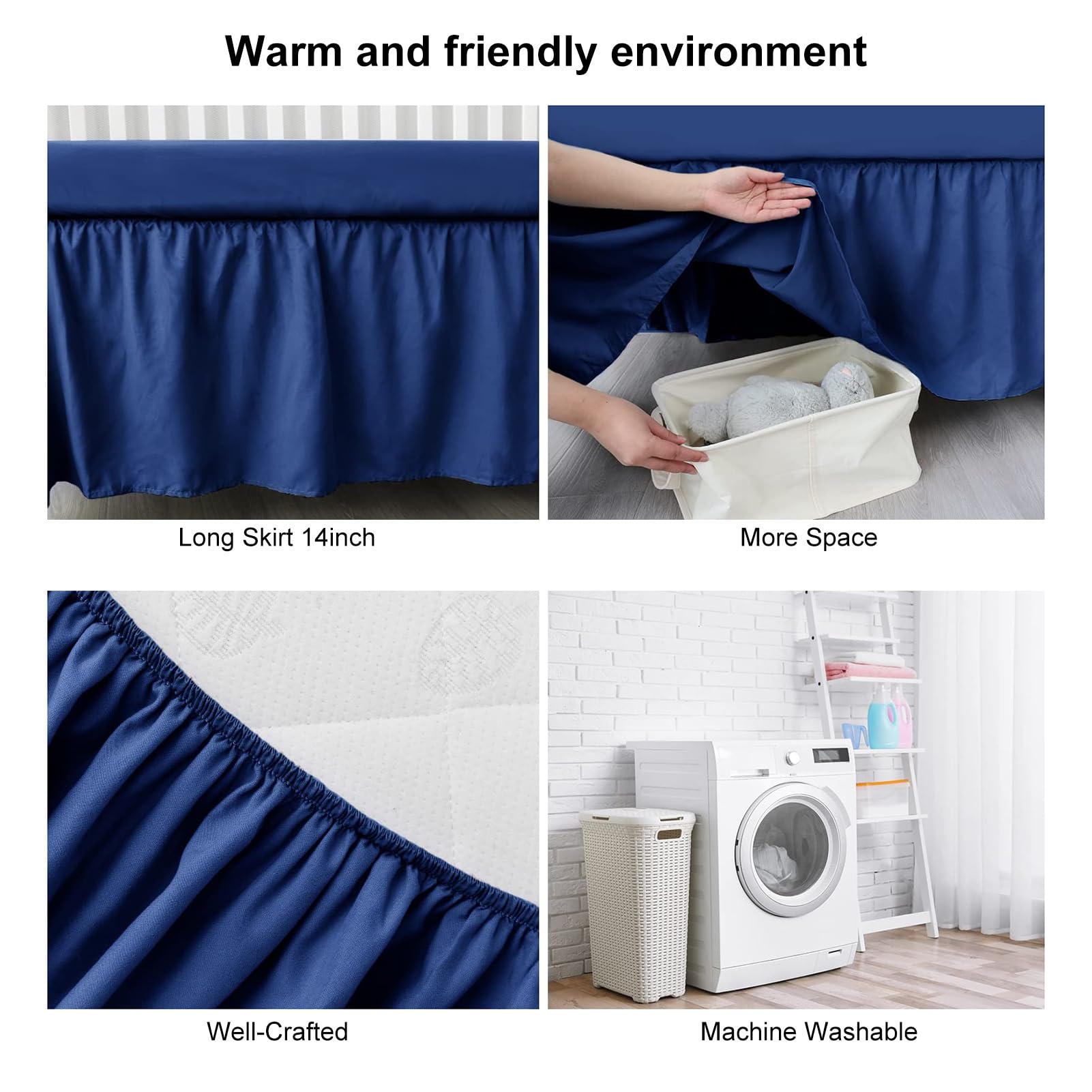 Ivory Crib Bed Skirt 28" X 52" With 14" Drop - Dust Ruffle Crib Skirt