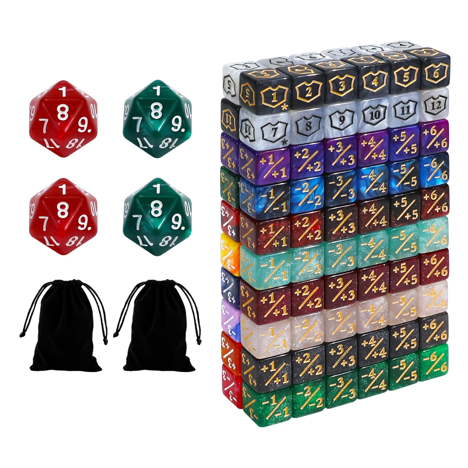 Amazon.co.jp: 124個 12mm MTGダイスセット -1/+1ライフカウンター