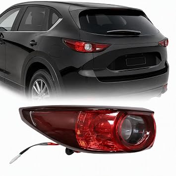 Halogen Tail Light Assembly for Mazda CX-5 CX5 2017 2018 2019 2020 2021 Driver Side Rear Outer Tail Lamp Direct Replacement KB8A51160F, MA2804125 Left