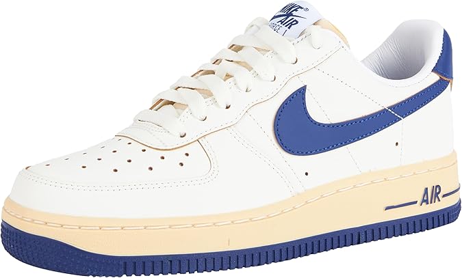 Nike Womens Nike Air Force 1 '07Sneaker, Sail Deep Royal Blue Pale