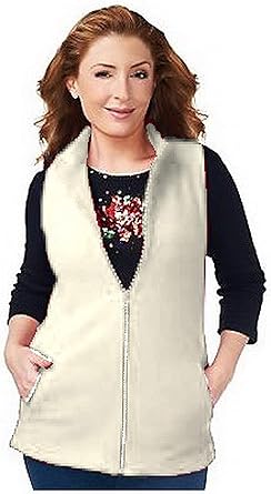 cream fleece vest