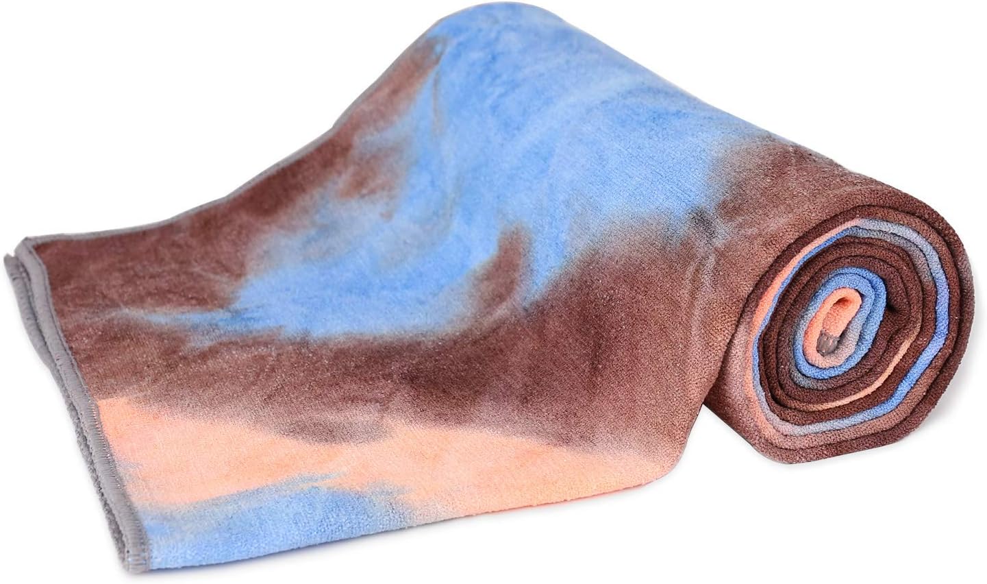 DREAM SLIM Non Slip Yoga Towel - Hot Yoga Towel with Non Slip Grip, Foldable, Skidless - Multicolor - Blue