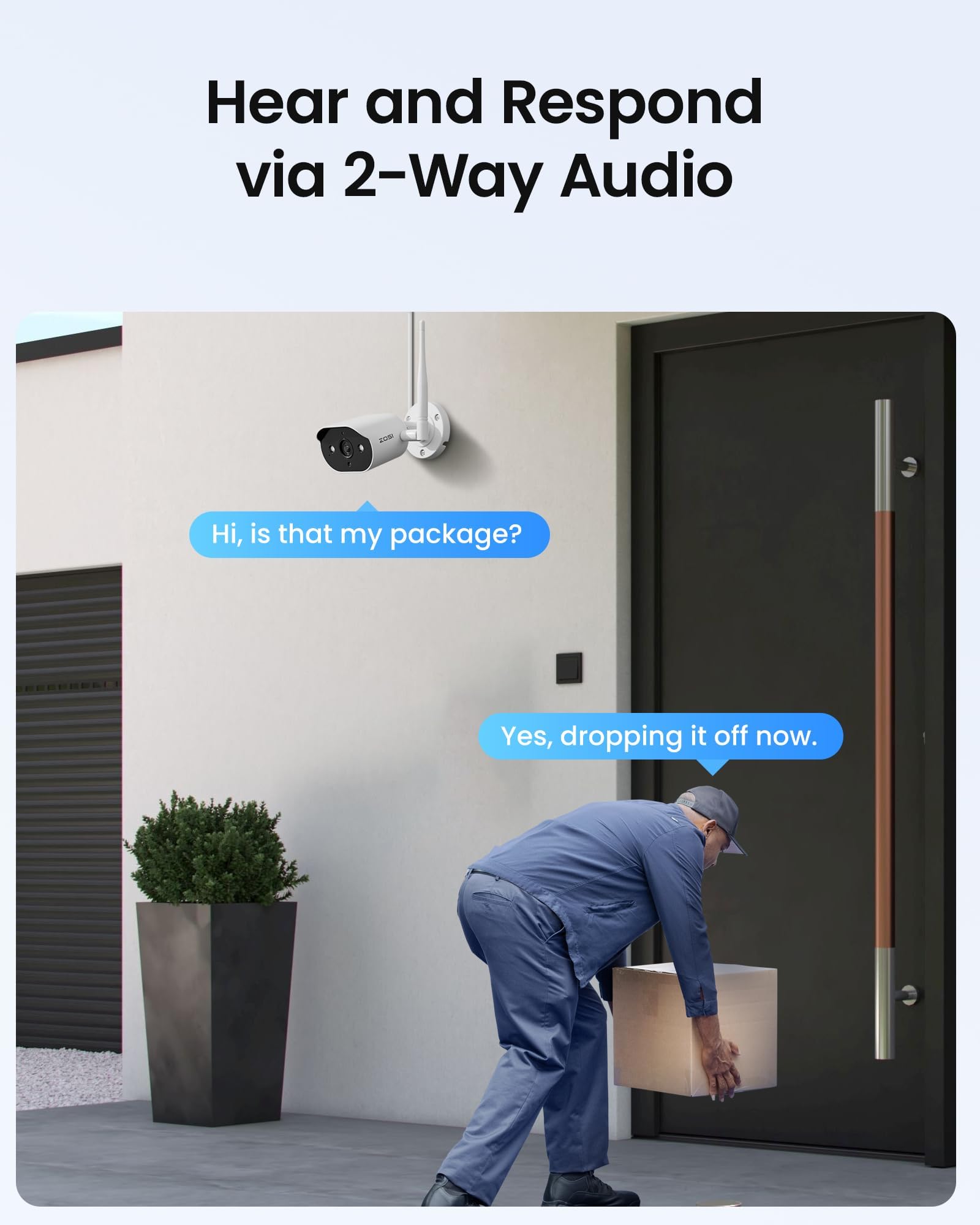 ZOSI 3MP WLAN Überwachungskamera Set Aussen, 2TB NVR, 8X 3MP Wi-Fi 6 Kamera