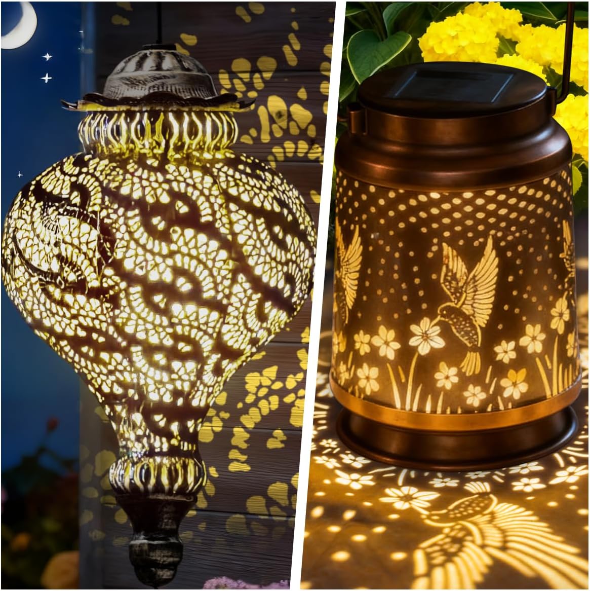 Solar Lanterns Outdoor Waterproof for Garden Patio Lawn Backyard Christmas Birthday Gifts Mom Grandma Women