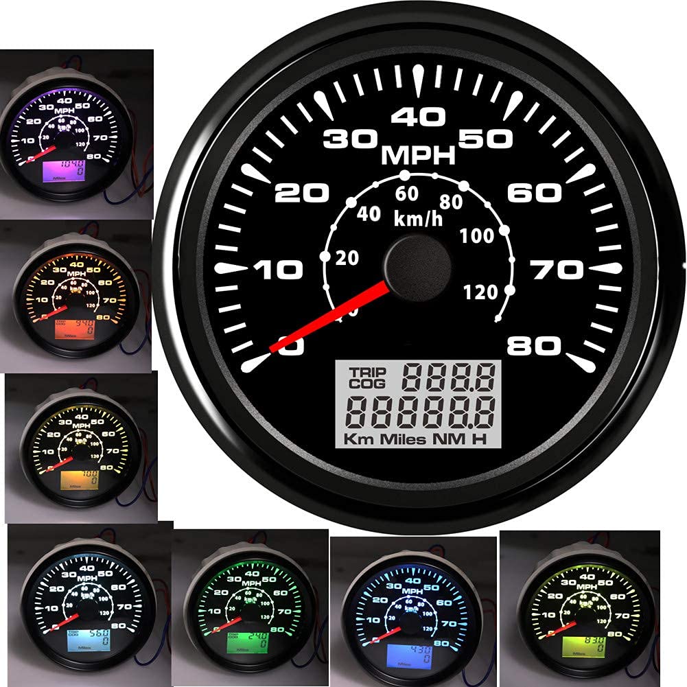 85MM GPS Speedometer Gauge 0-80MPH 0-120KM/H+Car Head Up Display HUD GPS Speedometer 3D Head Up Display : Electronics