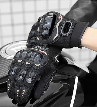 Motorcycle Gloves Touch compatible Long Black Motor Gloves Bone Palm Protected Biker Gloves Nx1