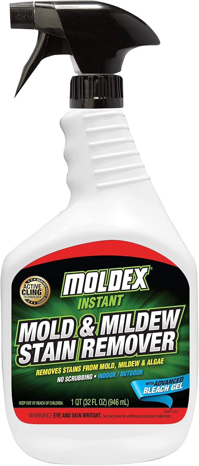 Moldex 7010 Mold & Mildew Instant Stain Remover Trigger Sprayer, 32 oz