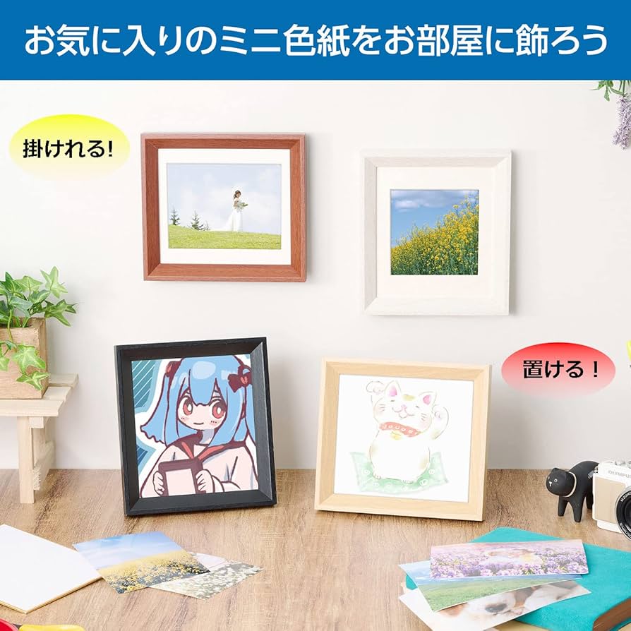 Amazon.co.jp: ハクバ HAKUBA 額縁 ミニ色紙額 MSG-01 ブラック
