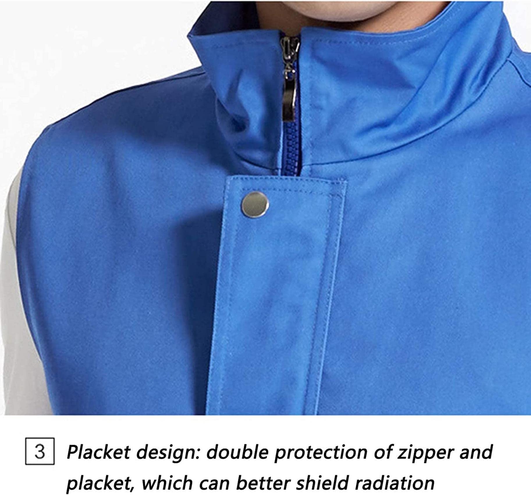 AADECOR Combinaison de radioprotection, Protection des rayonnements électromagnétiques Outils de Travail Vêtements Vêtements Vest Professional Wear Vêtements de Blindage EMF, Fiber Silver, XXL