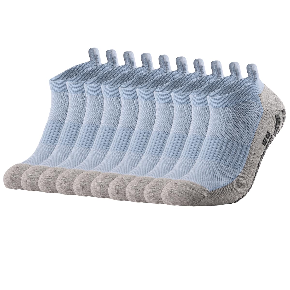 Calcetines de compresión de tobillo para hombres y mujeres, 2/4/6 pares, calcetines de compresión de corte bajo con soporte de tobillo, azul cielo, 10 pares, 10 Pairs Sky Blue, 6-8