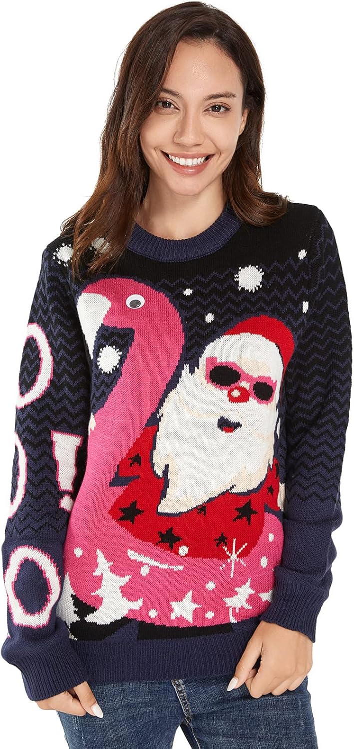 Ugly Christmas Sweater for Men, Hooded Unisex Women Xmas Hoodie Pullover for Party Festive Party