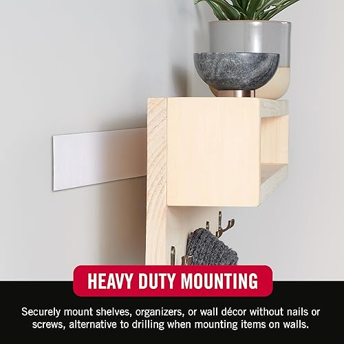 VELCRO Brand Heavy Duty Tape with Adhesive | 15 Ft x 2 In | Holds 10 lbs, Black | Industrial Strength Roll, Cut Strips to Length | Strong Hold for Indoor or Outdoor Use, 15ft x 2in(White,10ft x 2in,Heavy Duty VELCRO Brand Fasteners)