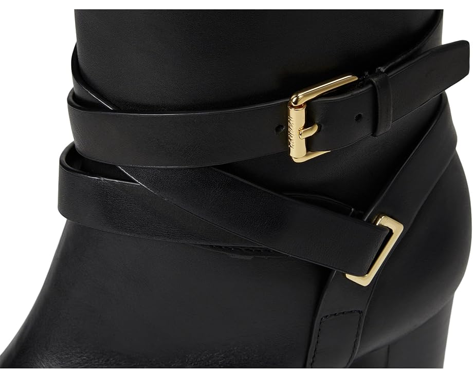 Lauren Ralph Lauren Collins Burnished Leather Tall Boots Heel - Right View