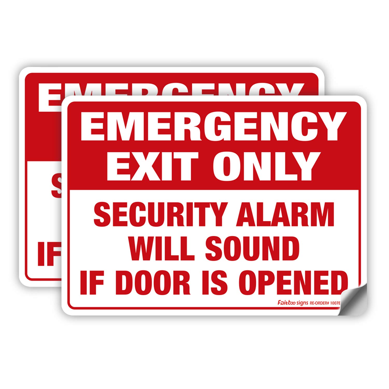 Buy Emergency Exit Only Sticker, Emergency Exit Only Security Alarm