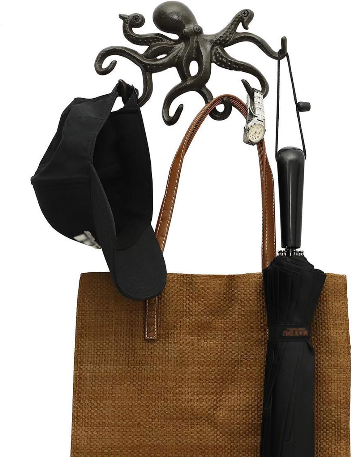 Key Holder for Wall, Octopus Coat Hooks Wall Mounted Towel Hooks, Heavy Duty Key Hooks Decorative with 6 arms - Image 2